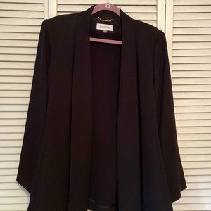 Calvin Klein 1X Black Shawl Collar Jacket EUC